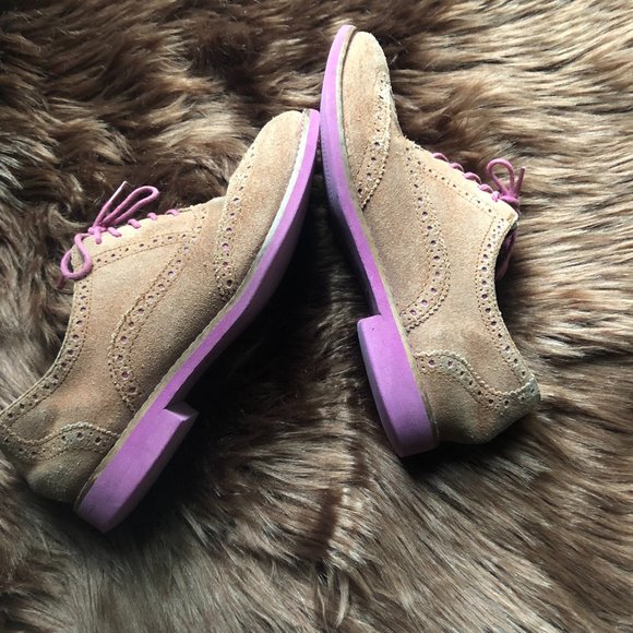 Cole Haan "Alisa" Suede Oxford Wingtips - Picture 4 of 10